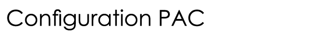  Configuration PAC