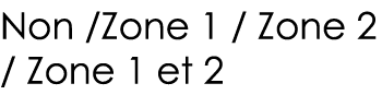 Non  Zone 1   Zone 2   Zone 1 et 2