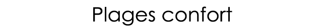 Plages confort