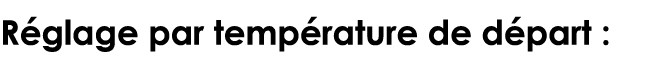 Réglage par température de départ : 