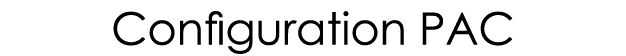 Configuration PAC