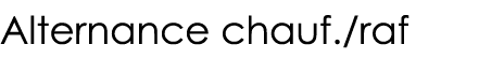Alternance chauf  raf