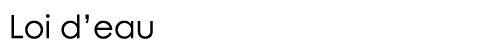  Loi d eau