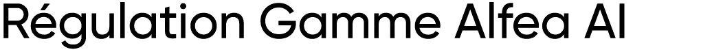 Régulation Gamme Alfea AI