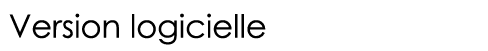  Version logicielle