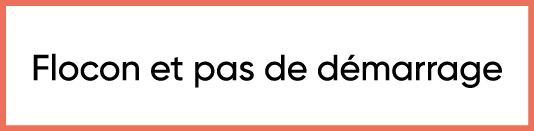  Flocon et pas de démarrage