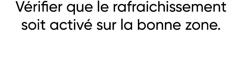 Vérifier que le rafraichissement soit activé sur la bonne zone 