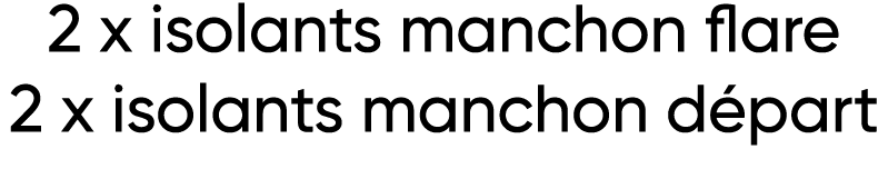 2 x isolants manchon flare 2 x isolants manchon départ