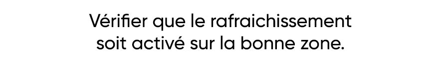  Vérifier que le rafraichissement soit activé sur la bonne zone 