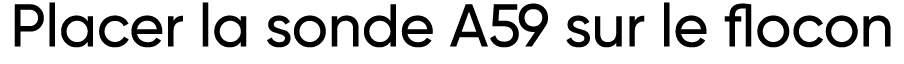 Placer la sonde A59 sur le flocon